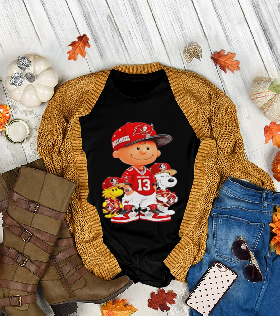 Charlie Brown 13 Snoopy Woodstock Buccaneers Florida State T-Shirt