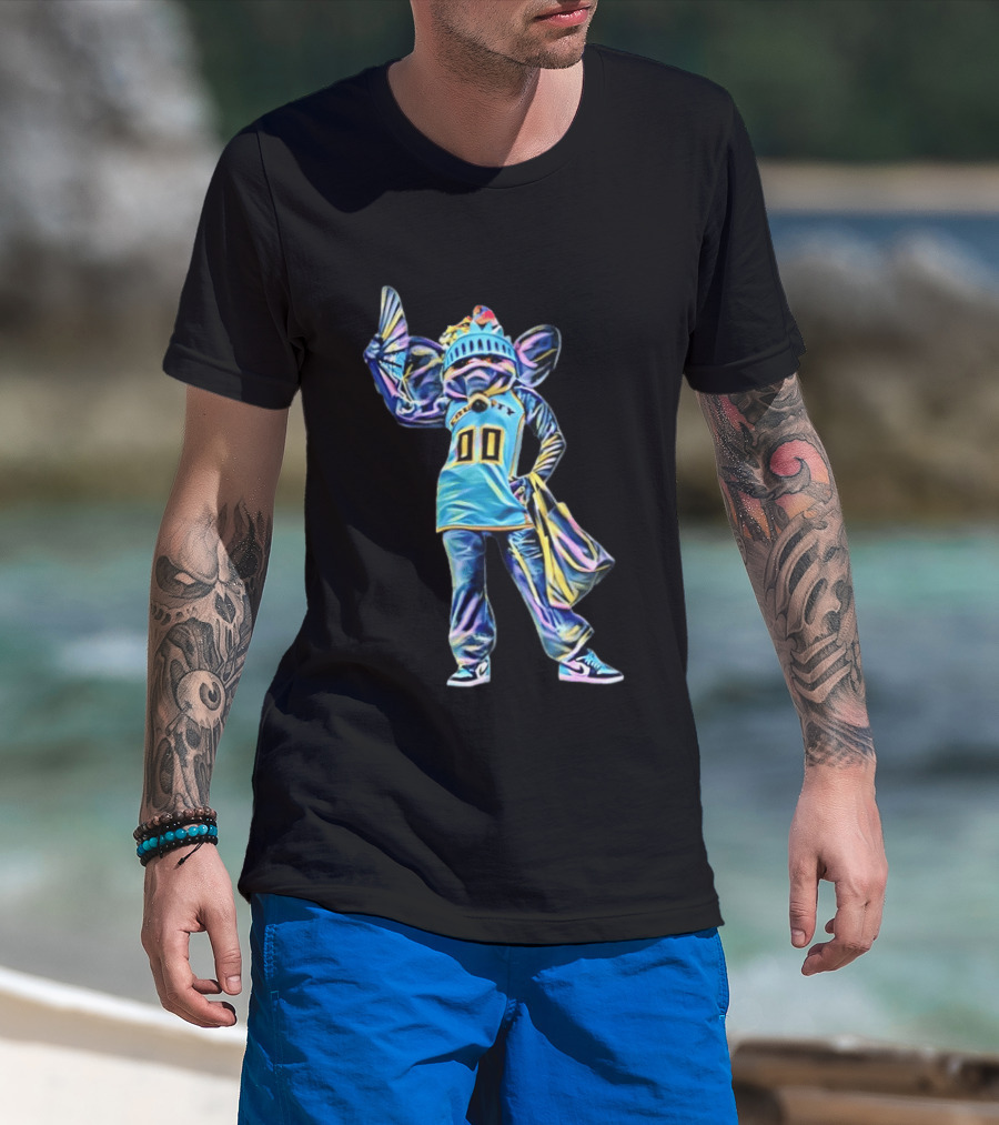 Ellie The Elephant Statue Of Liberty New York Basketball Team T-Shirt