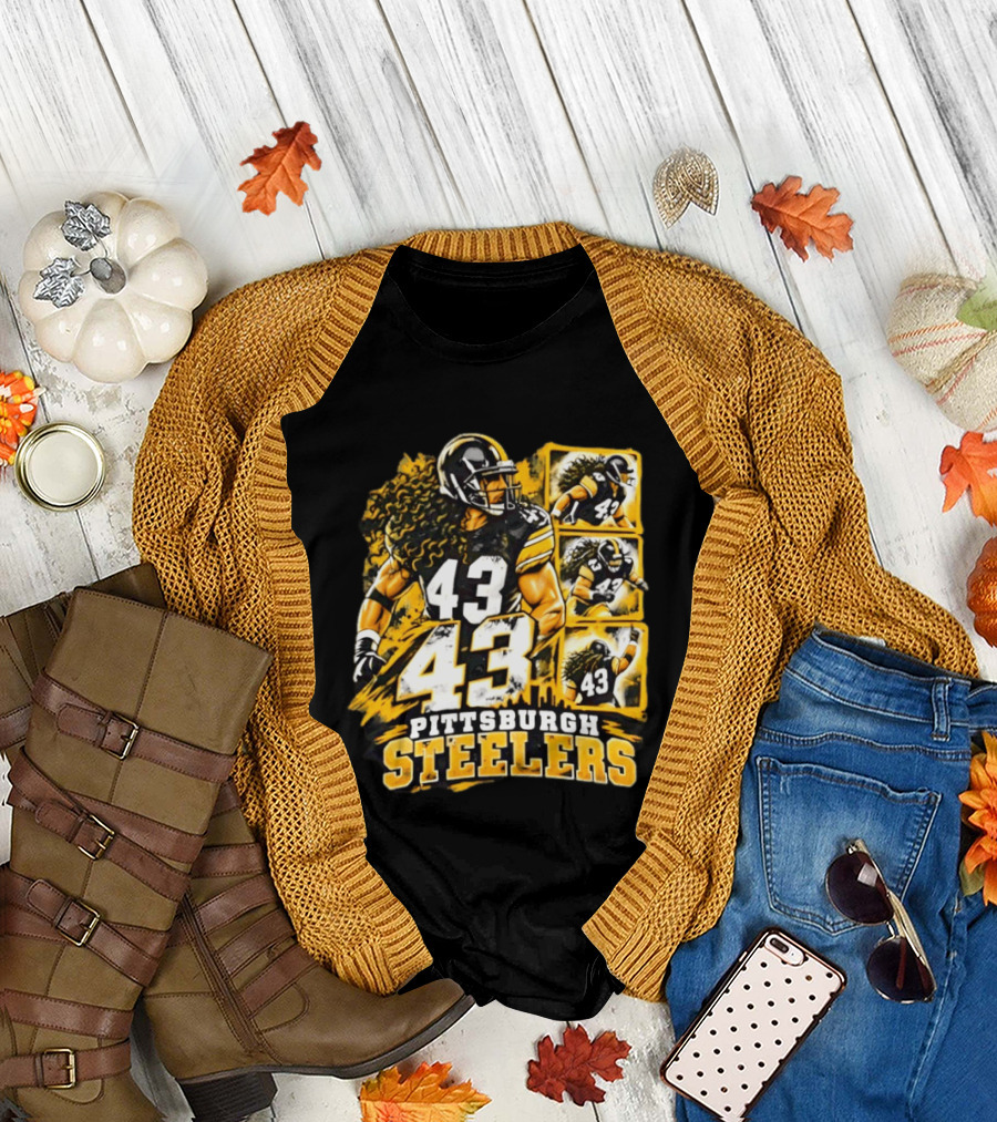 Pittsburgh Steelers 43 Football Player Tribute Sports Team Fan Gear T-Shirt