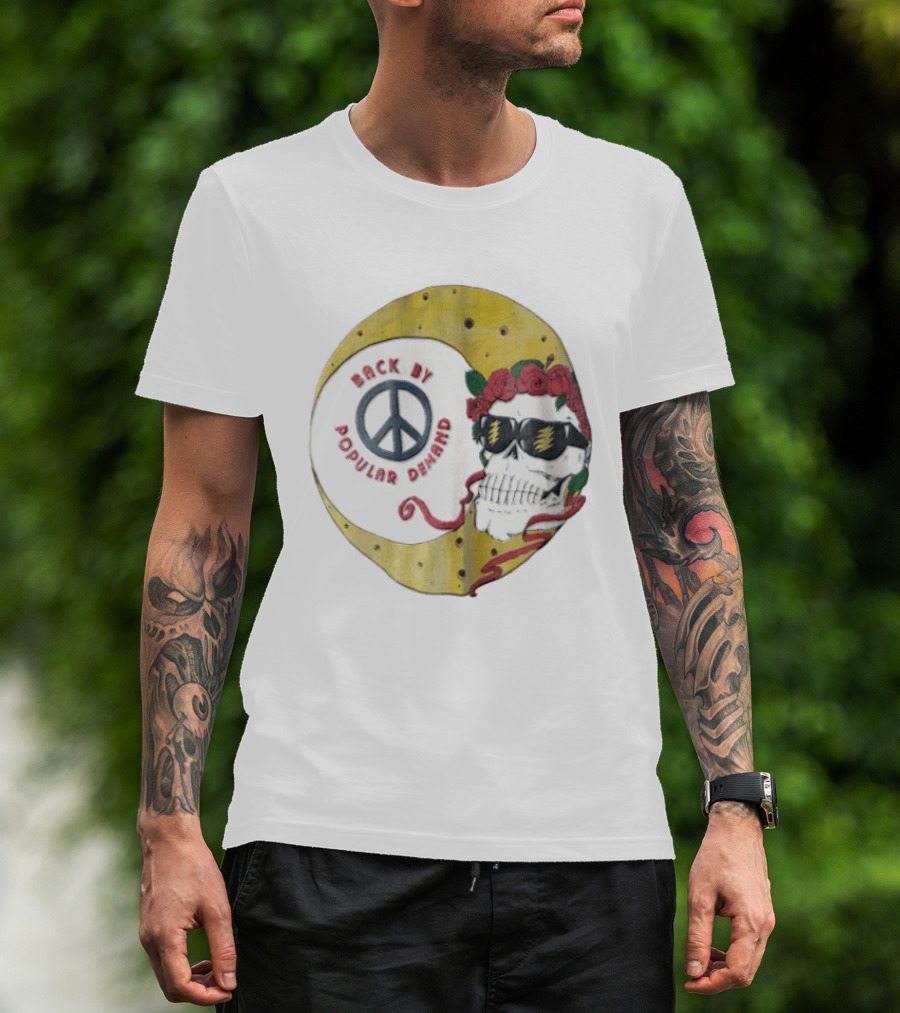 Back By Popular Demand Skull Sunglasses Lightning Peace Roses T-Shirt