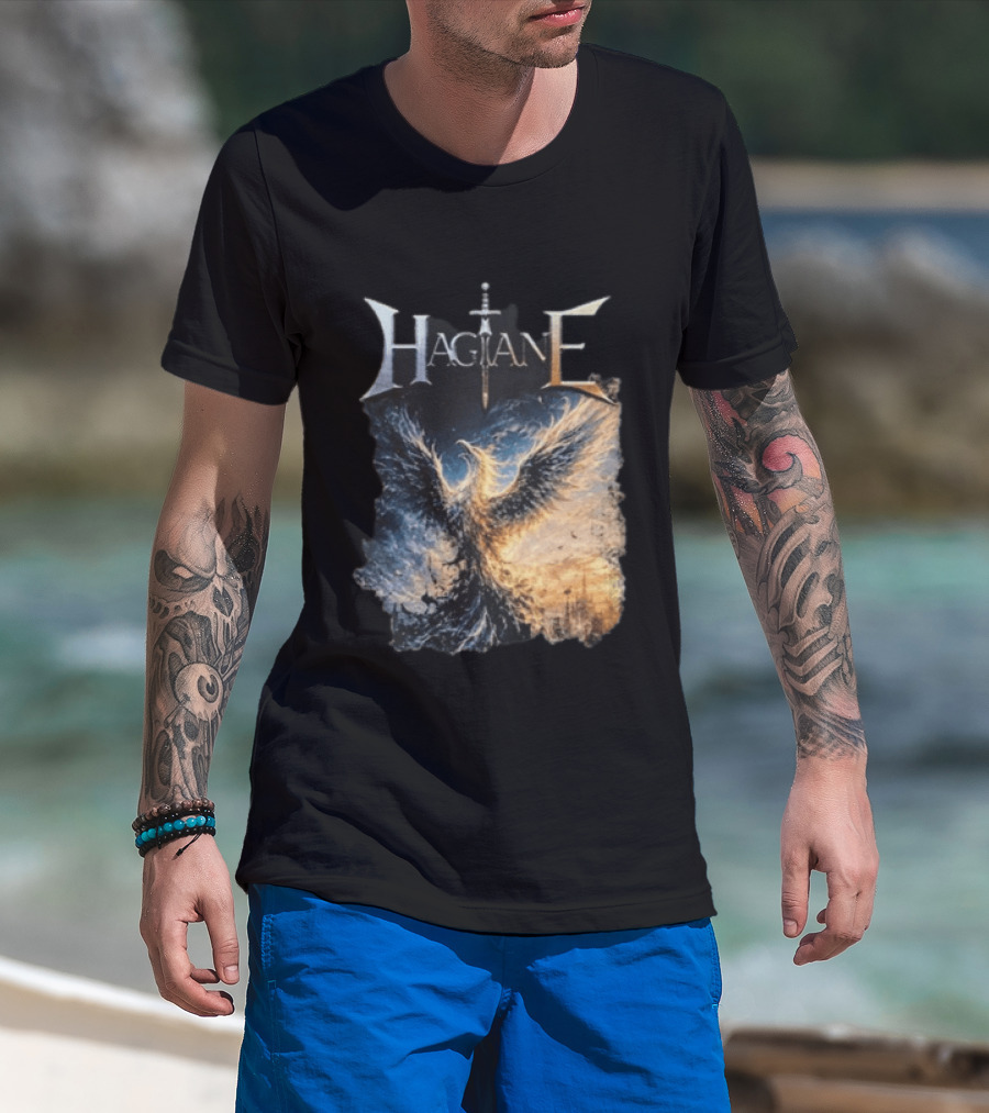 Hagane Sword And Phoenix Night T-Shirt