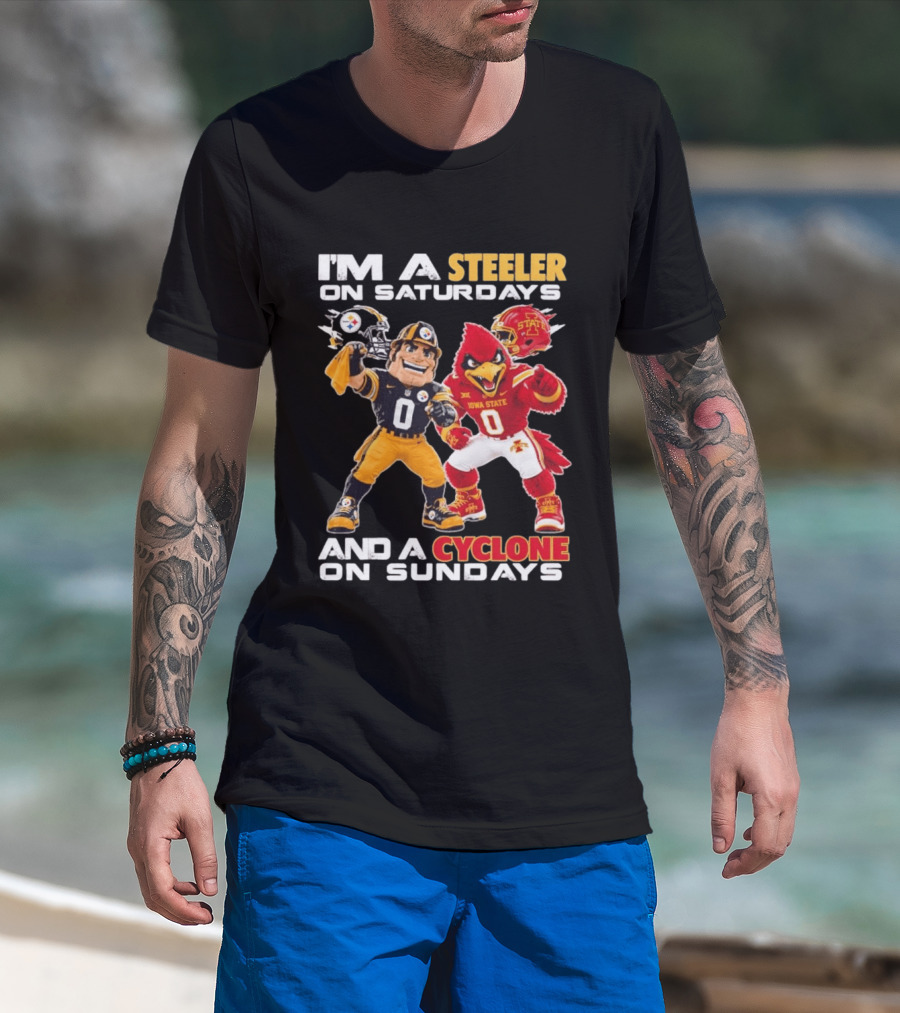 I'm A Steeler On Saturdays And A Cyclone On Sundays T-Shirt