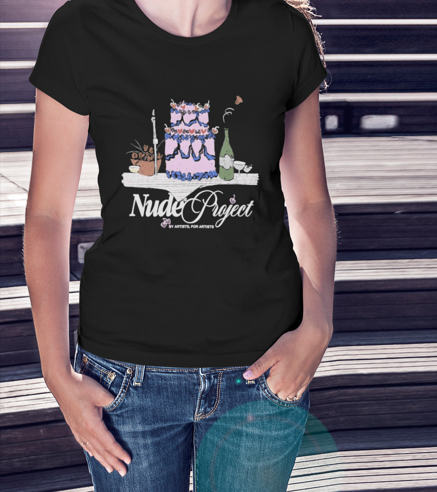Nude Project By Artists For Artists Cake And Wine Ensemble T-Shirt