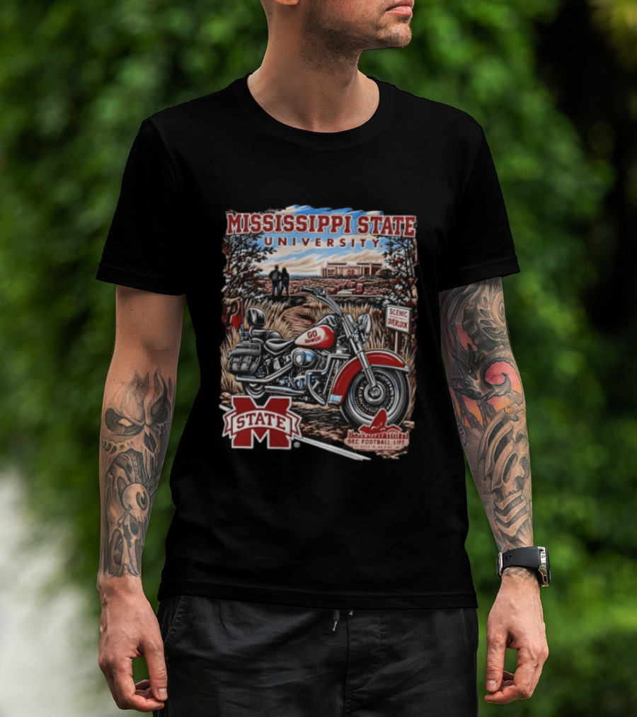 Mississippi State University Bulldogs Scenic Overlook Go Dawgs SEC Football Life T-Shirt