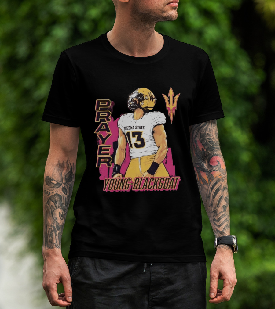 Prayer Young Blackgoat 13 Arizona State Sun Devils Football T-Shirt