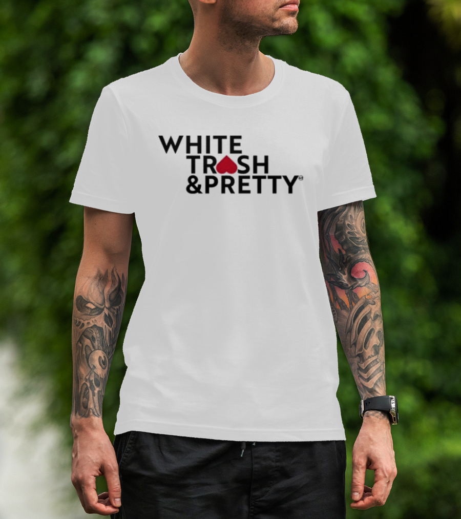 49 Winchester White Trash & Pretty Playing Card Heart T-Shirt