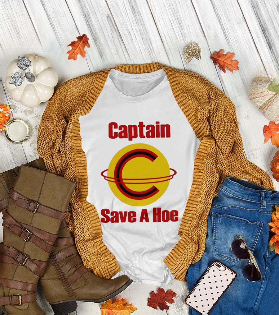 Captain Save A Hoe Humor Yellow C T-Shirt