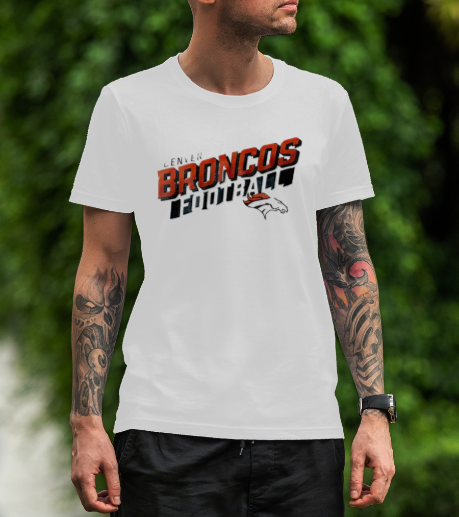 Denver Broncos Team Name NFL Football Broncos T-Shirt