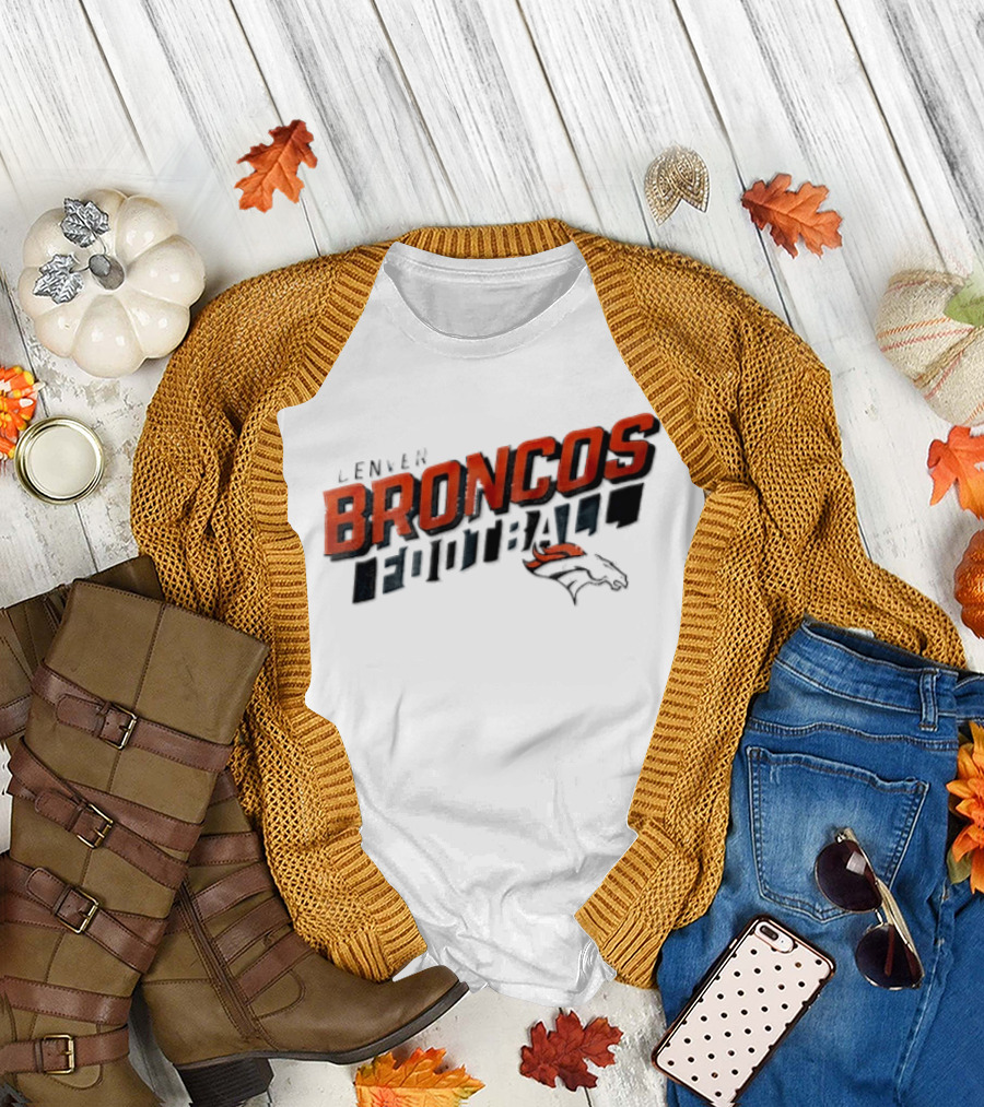 Denver Broncos Team Name NFL Football Broncos T-Shirt