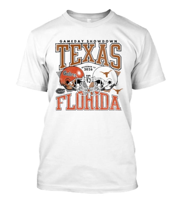 Gameday Showdown Texas Vs Florida October 17 2026 Helmets T-Shirt