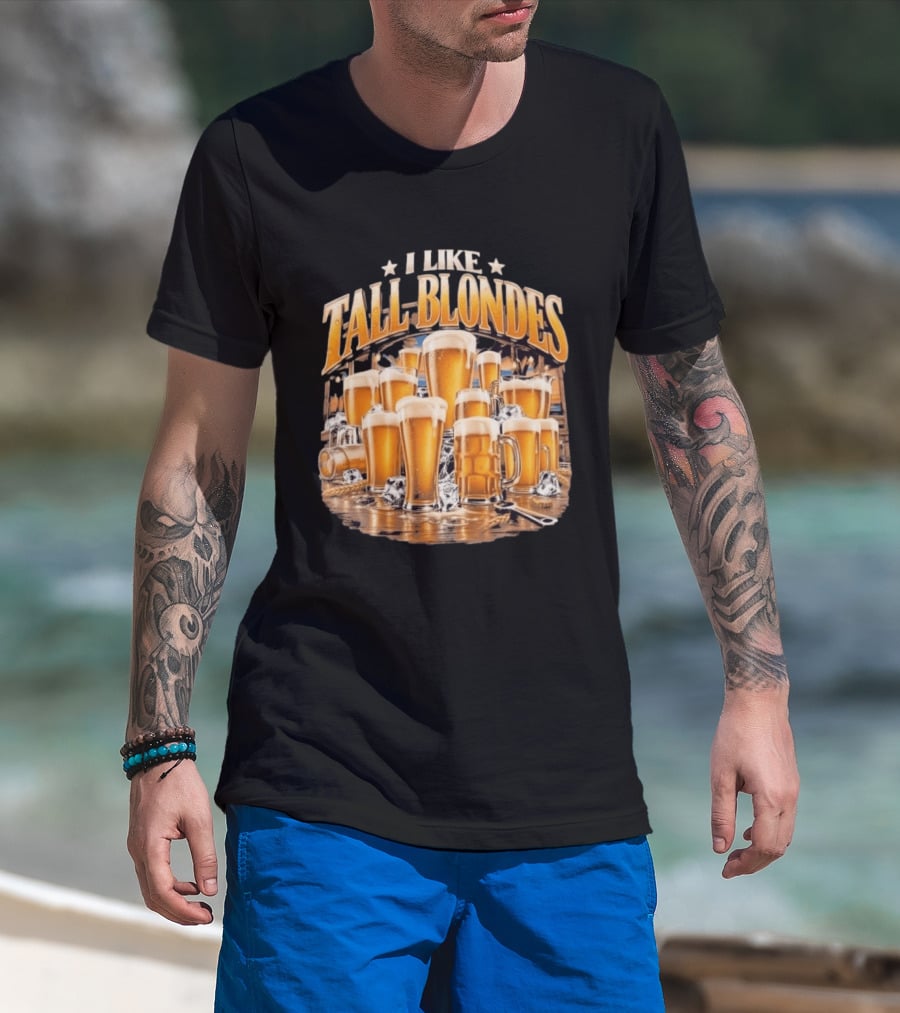 I Like Tall Blondes Beer Lover Blonde Ale Icy Pint Glasses T-Shirt