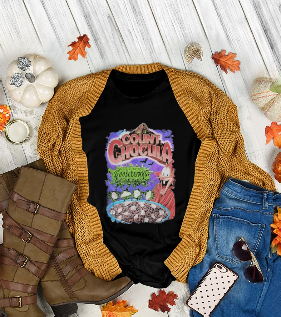 Count Chocula Special Edition Goosebumps Cereal Box T-Shirt