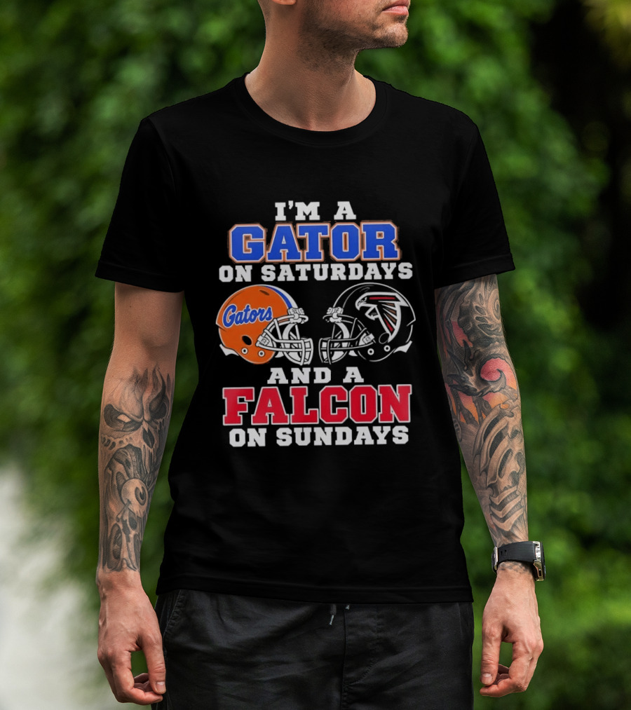 I'm A Gator On Saturdays And A Falcon On Sundays Helmet Fan Spirit T-Shirt