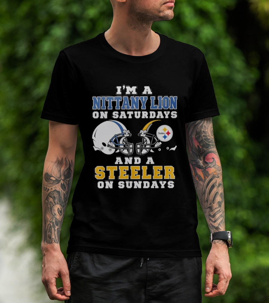 Nittany Lion Saturdays Steeler Sundays Football Fan Gear T-Shirt