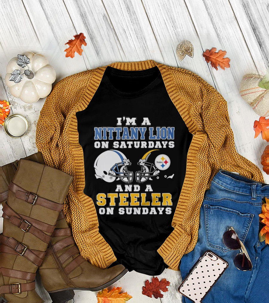 Nittany Lion Saturdays Steeler Sundays Football Fan Gear T-Shirt