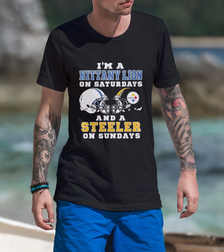 Nittany Lion Saturdays Steeler Sundays Football Fan Gear T-Shirt