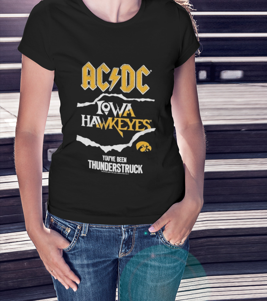 ACDC Iowa Hawkeyes You've Been Thunderstruck T-Shirt