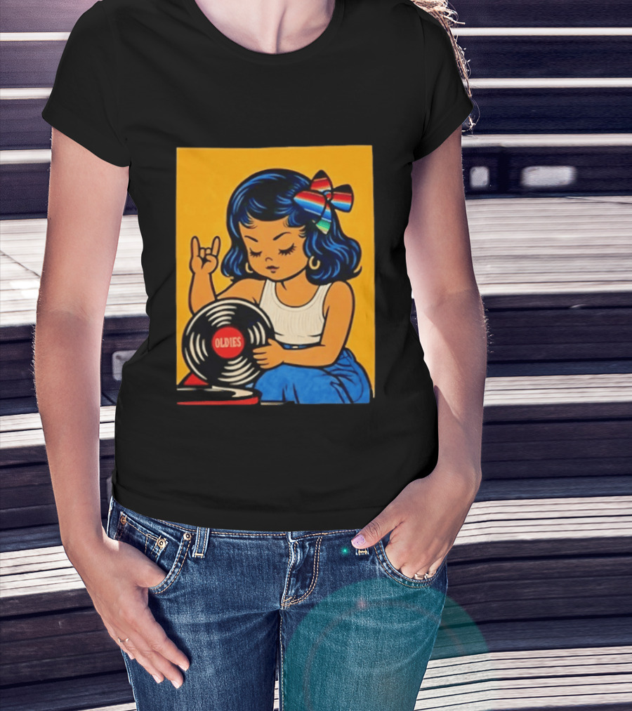 Oldies Lil Chingona Halloween 2026 Retro Record T-Shirt