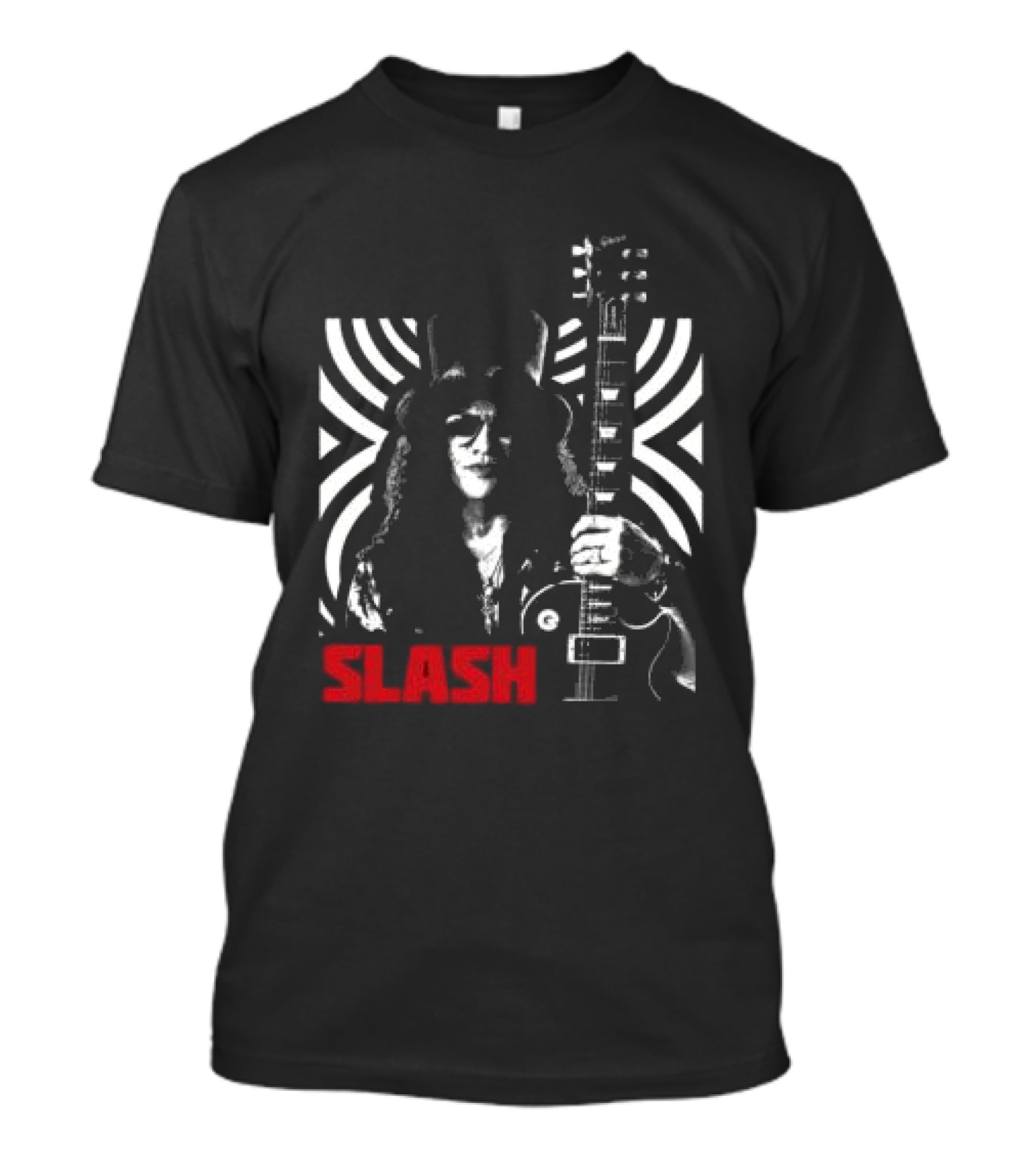 SLASH Iconic Guitarist And Guitar Bold Classic Rock T-Shirt