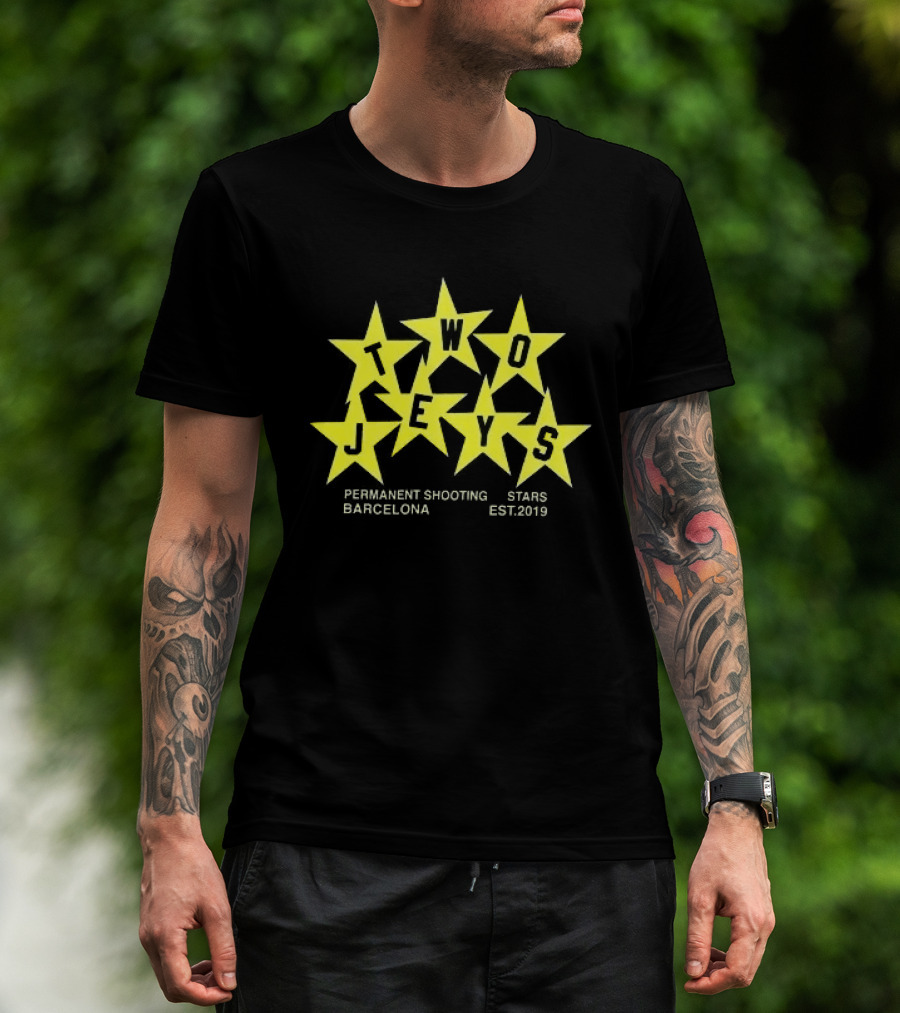 Twojeys Barcelona Permanent Shooting Stars Est 2019 T-Shirt