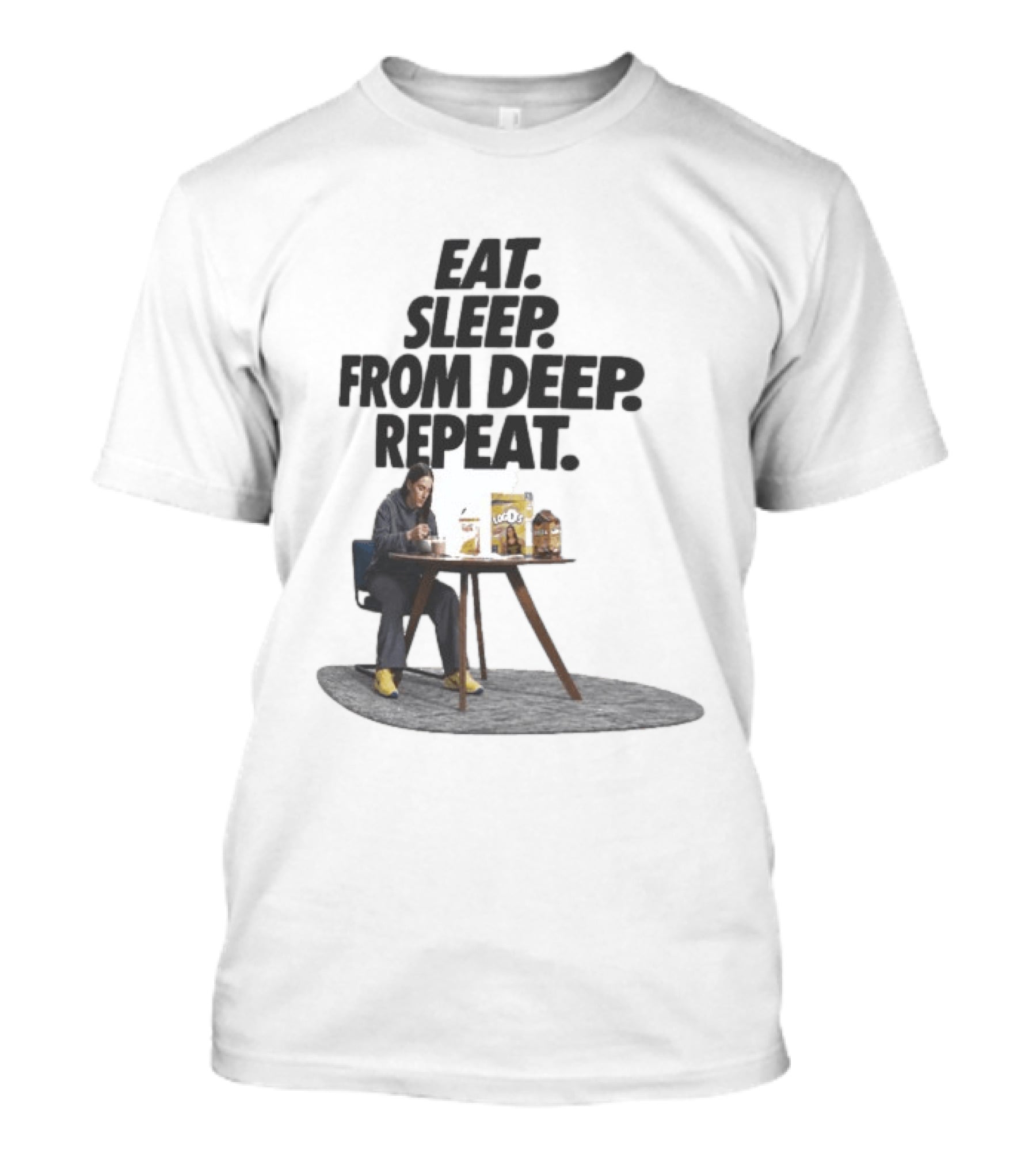 Caitlin Clark Eat Sleep From Deep Repeat Basketball Enthusiast Fun Cereal Moment T-Shirt