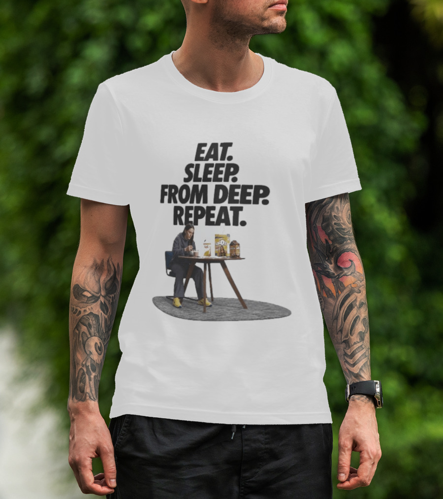 Caitlin Clark Eat Sleep From Deep Repeat Basketball Enthusiast Fun Cereal Moment T-Shirt