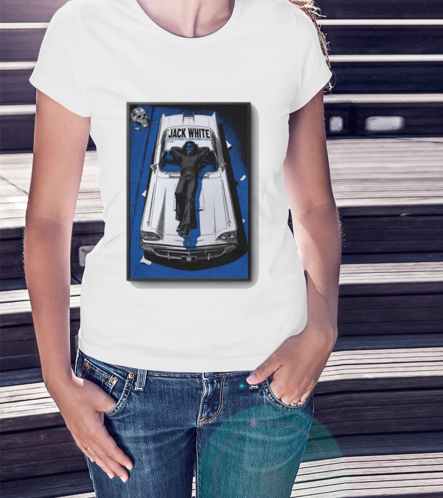 Jack White Phoenix AZ Concert October 3 2026 Classic Car And Skull T-Shirt