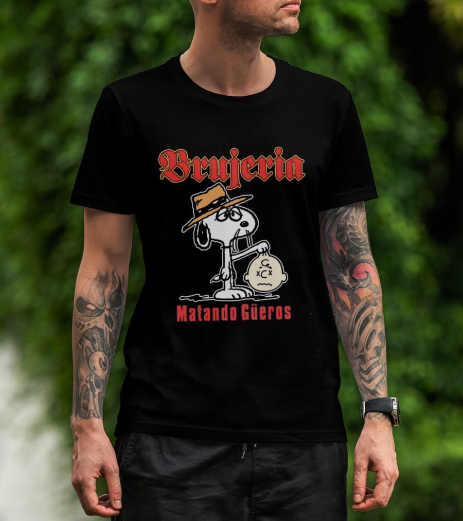 Brujeria Matando Güeros Snoopy Bootleg Metal Band Hat T-Shirt