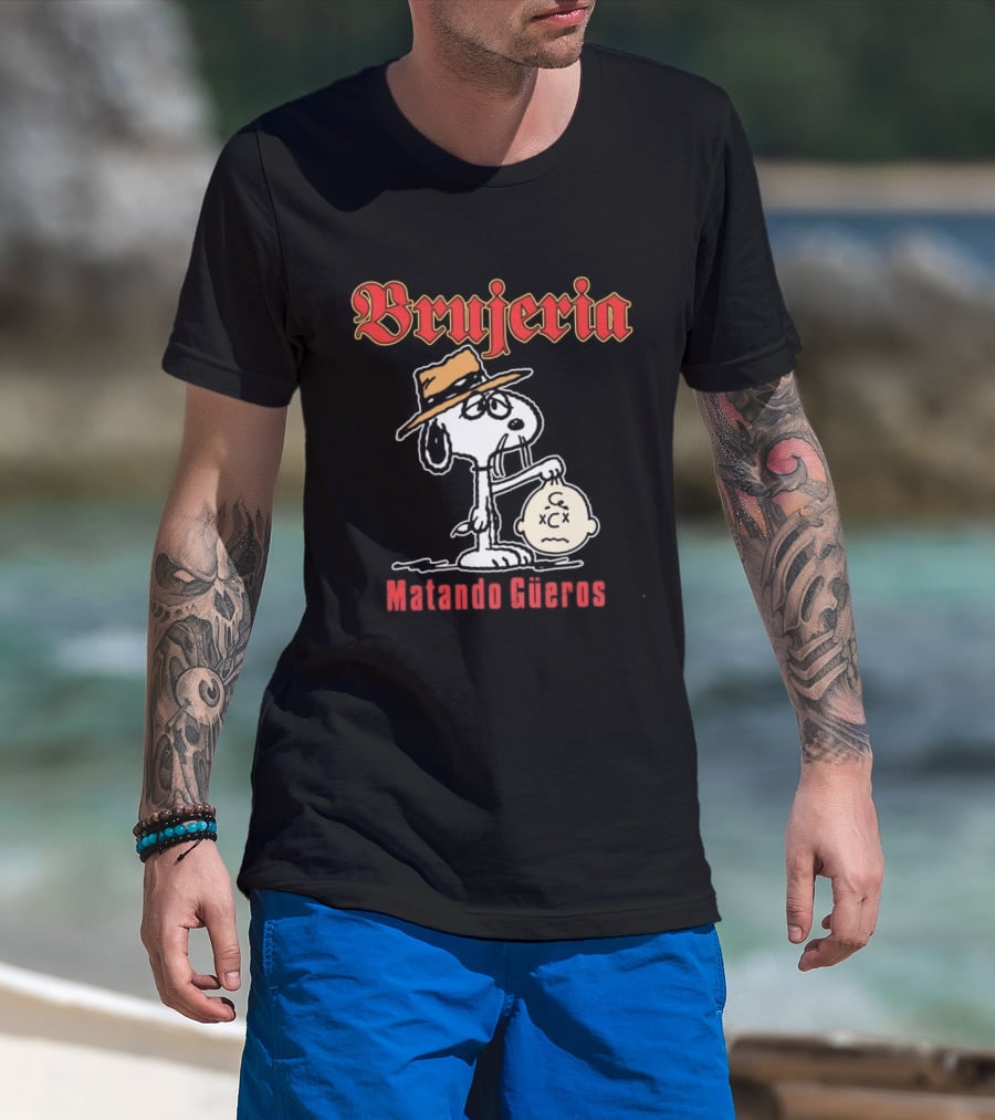 Brujeria Matando Güeros Snoopy Bootleg Metal Band Hat T-Shirt