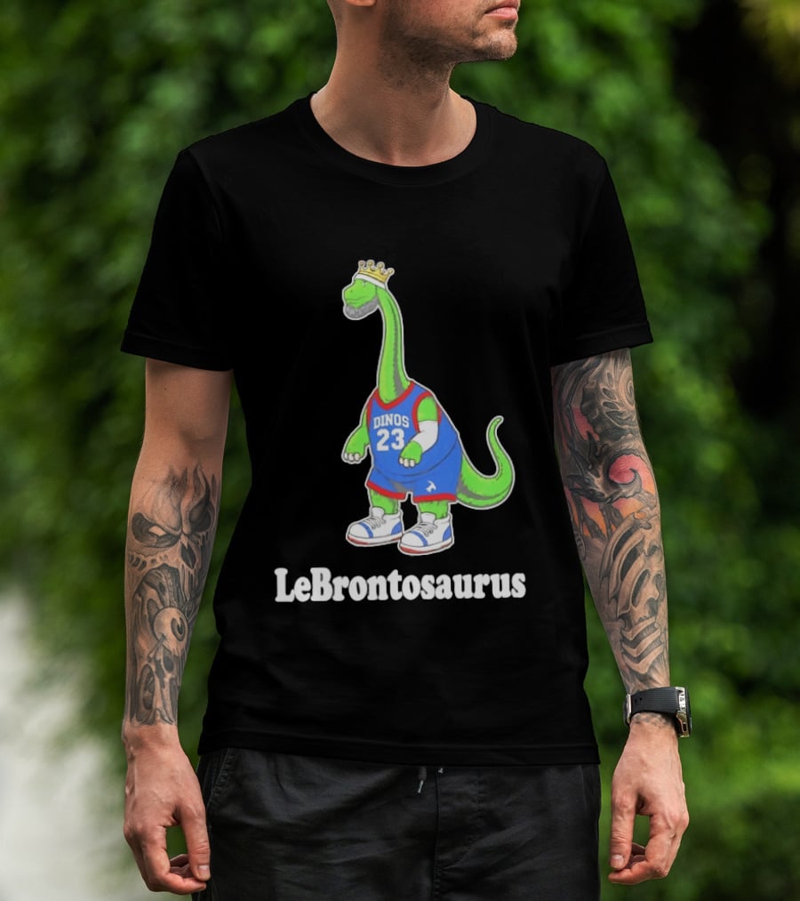 LeBrontosaurus 23 Dinos Dinosaur Basketball Crown Basketball T-Shirt