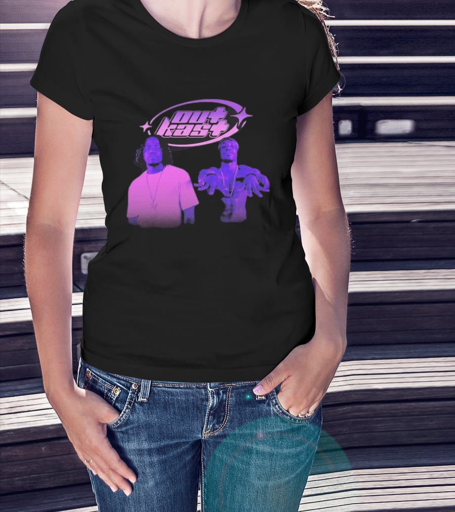 Outkast Big Boi André 3000 Purple Style Iconic Duo T-Shirt
