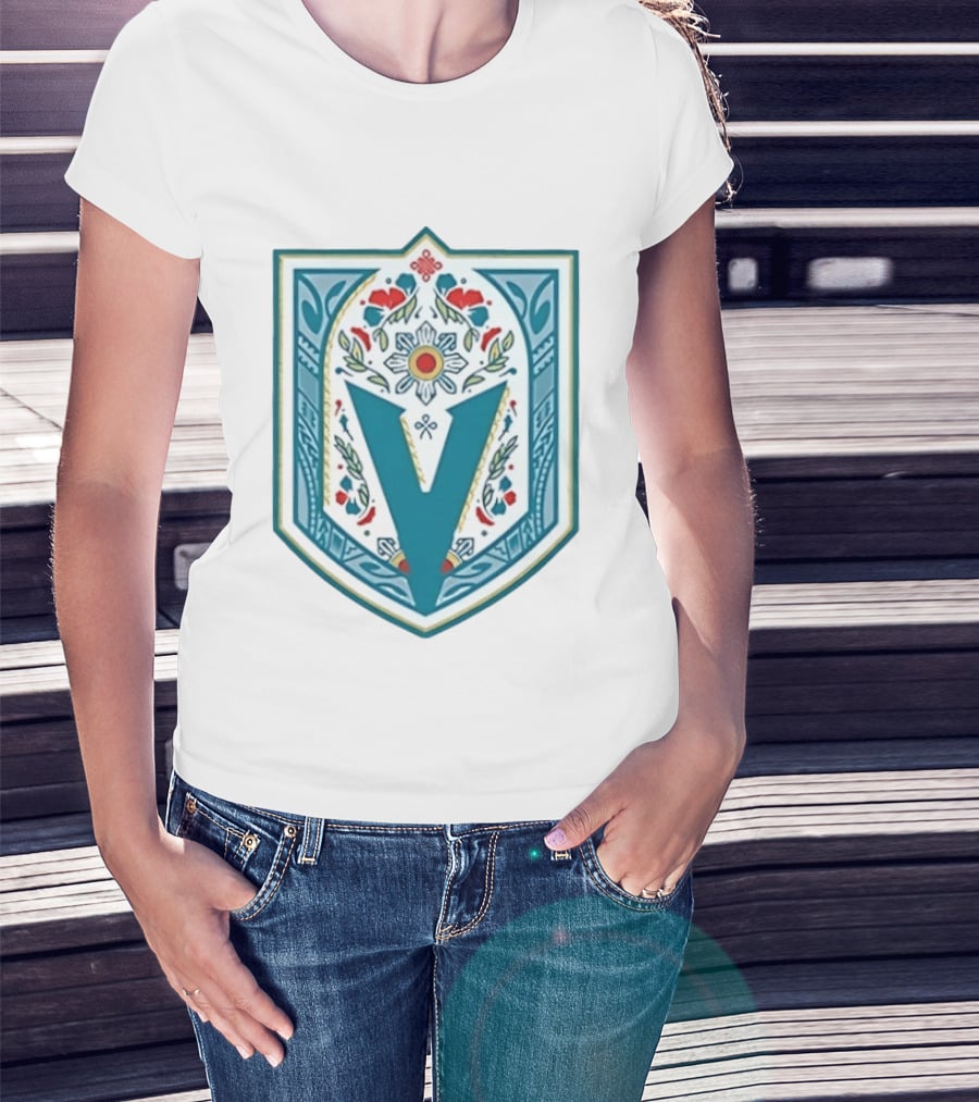 Vegas Golden Knights Floral Crest OneRealm V T-Shirt