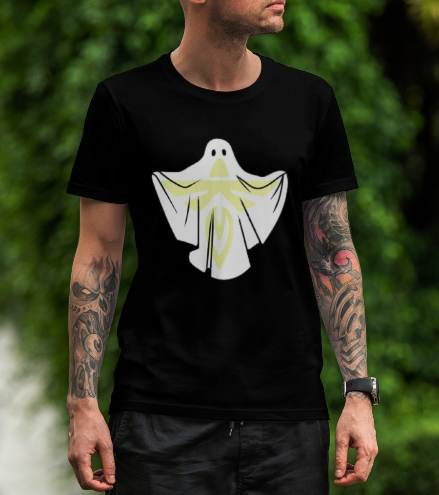 Firefly Store White Blue Ghost Halloween Space T-Shirt