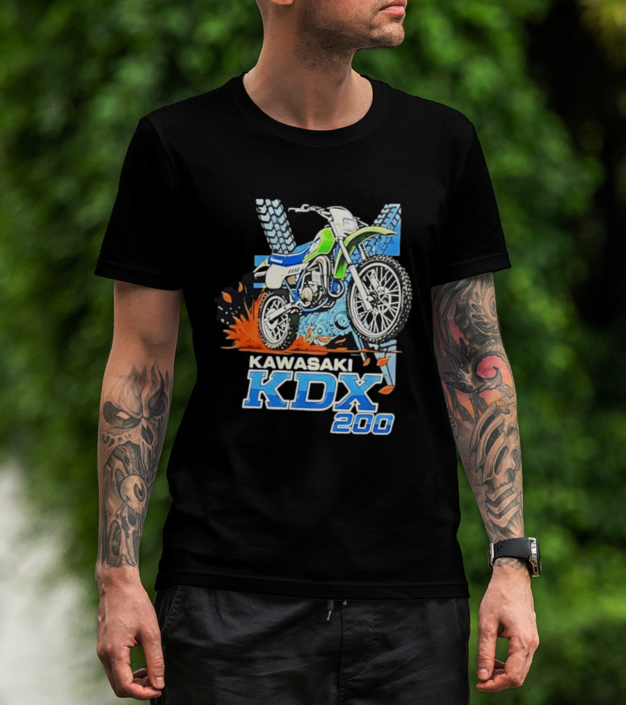 Kawasaki KDX 200 Dirt Bike Adventure Off Road T-Shirt