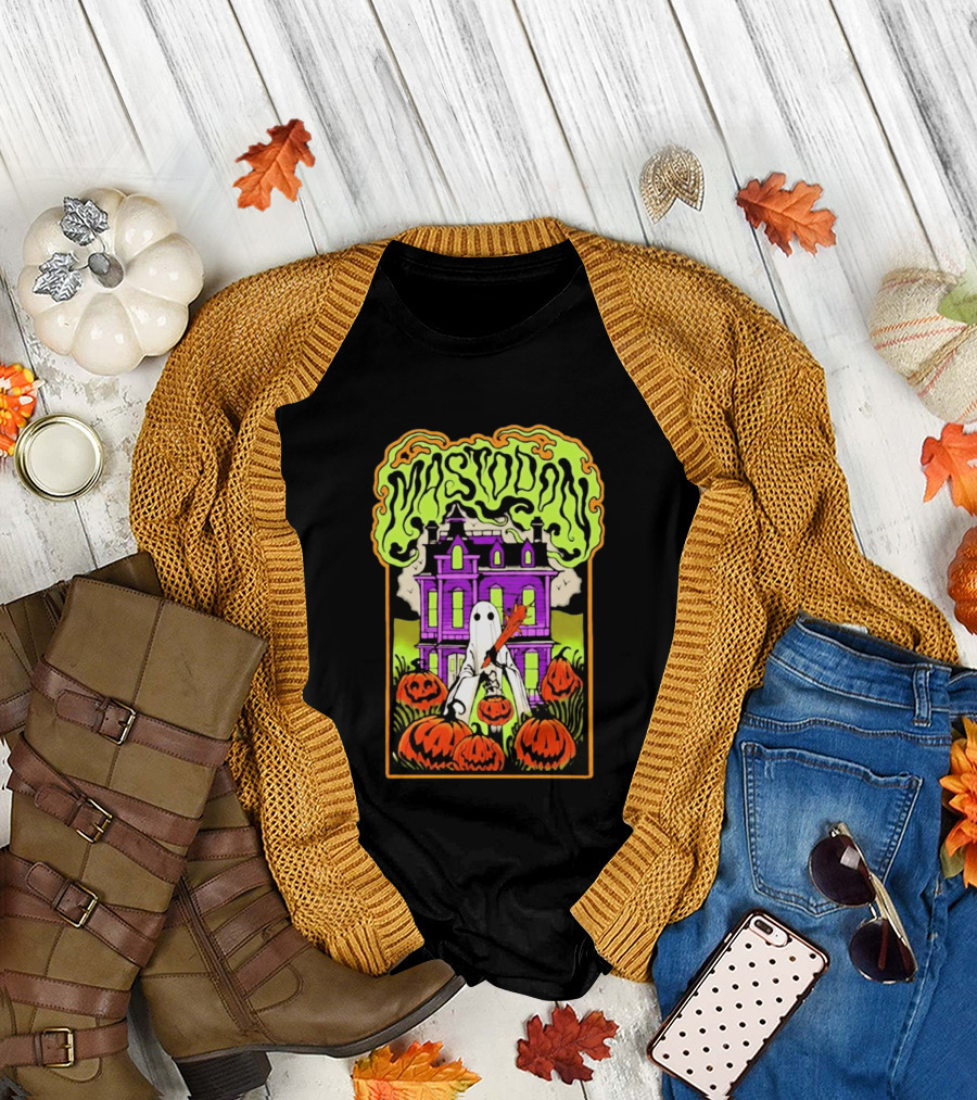 Mastodon Haunted Mansion Pumpkin Patch Halloween 2026 T-Shirt