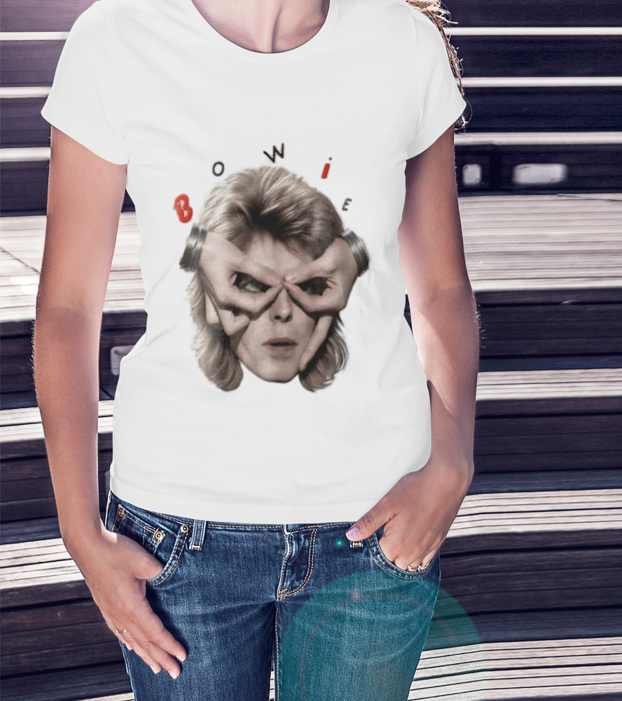 Bowie David Bowie Hands Framing Eyes Retro Music T-Shirt