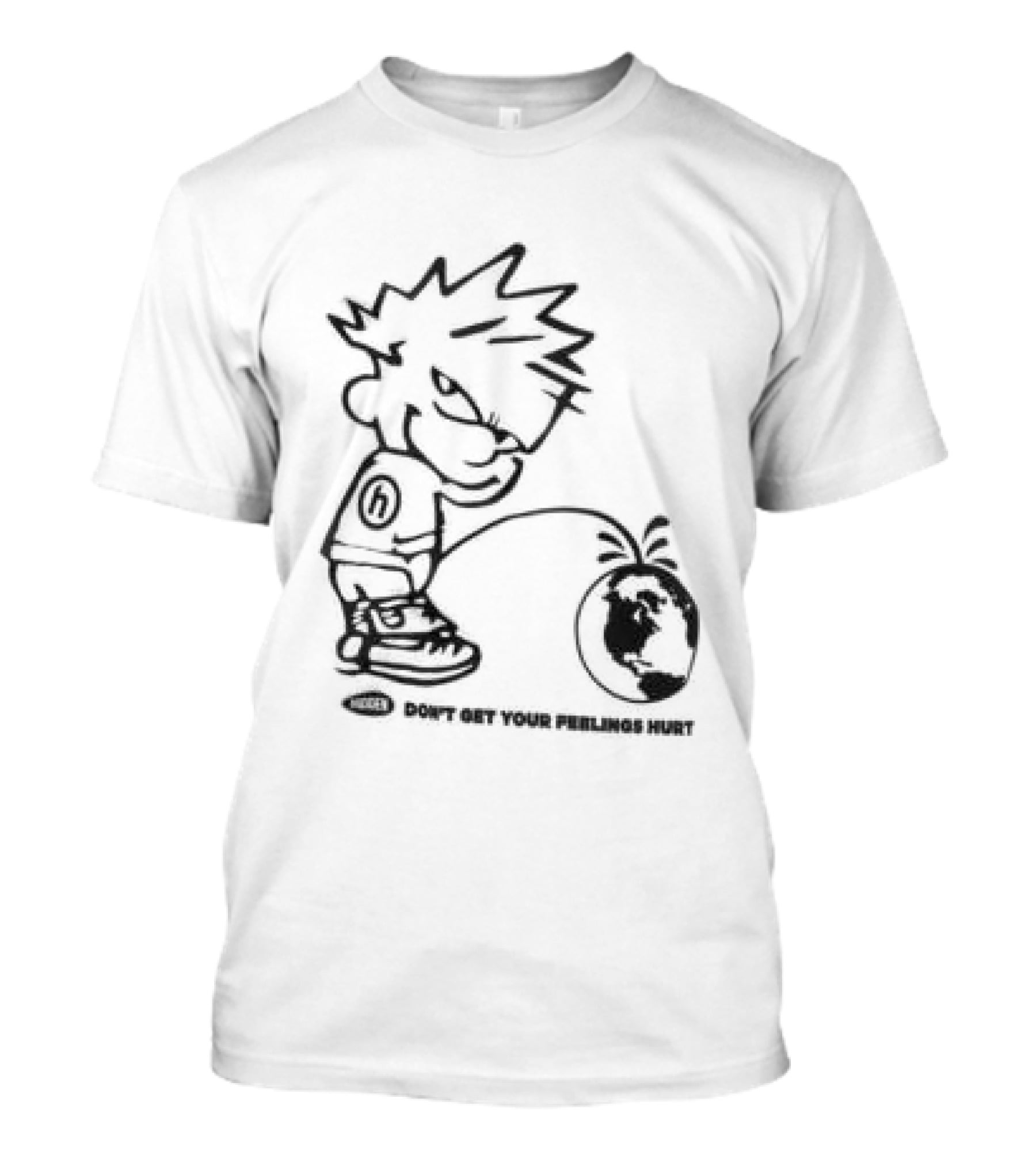 Hidden Store Don't Get Your Feelings Hurt Calvin Piss Cartoon T-Shirt