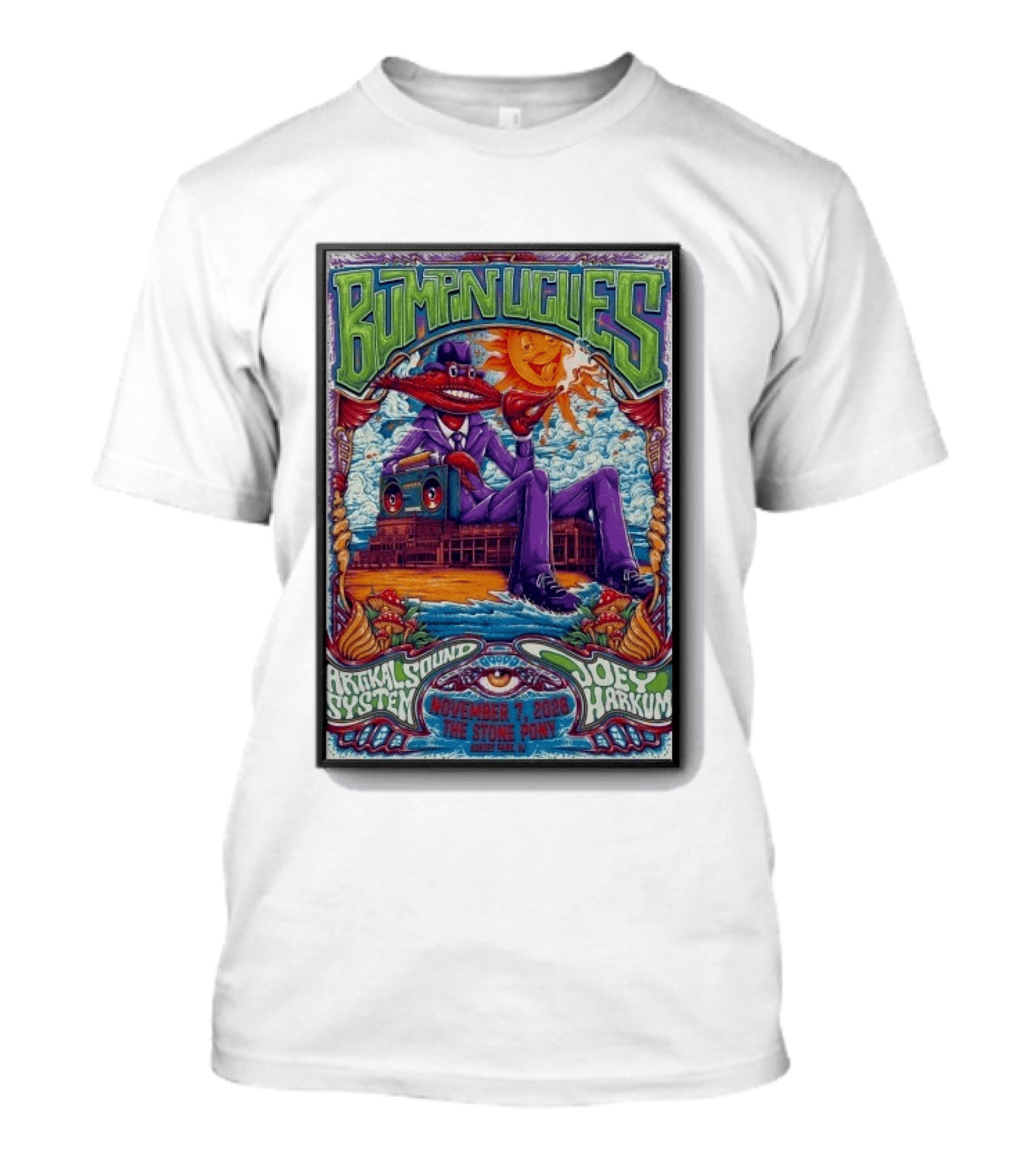 Bumpin Uglies Asbury Park NJ November 7 2026 The Stone Pony Artikal Sound System Joey Harkum T-Shirt