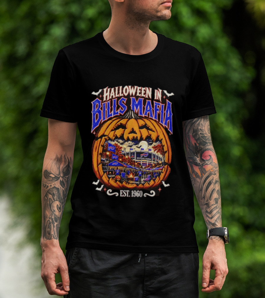 Halloween In Bills Mafia Buffalo Bills Highmark Stadium Est. 1960 T-Shirt