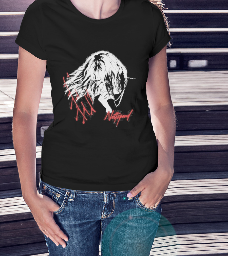 Nettspend Early Life Crisis Slash White And Red Sketch T-Shirt