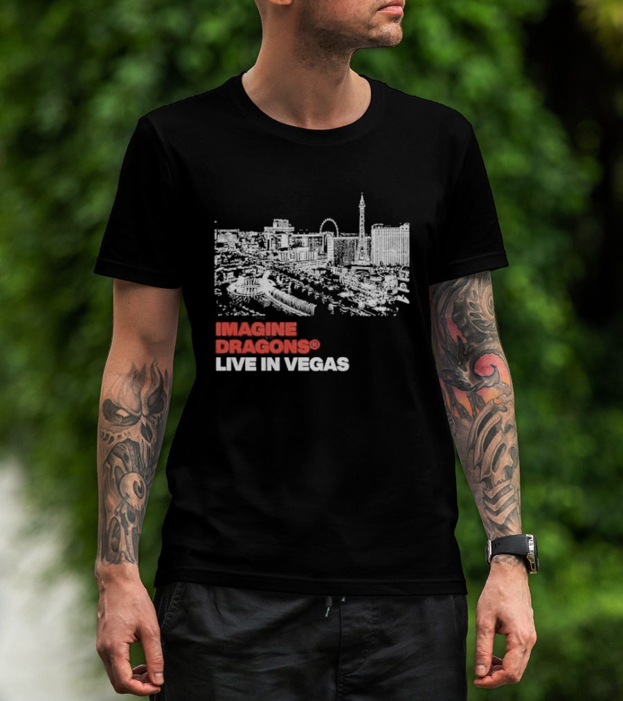 Imagine Dragons Live In Vegas Skyline Concert T-Shirt