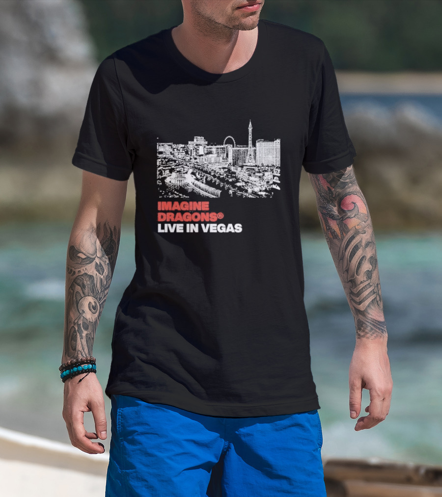 Imagine Dragons Live In Vegas Skyline Concert T-Shirt
