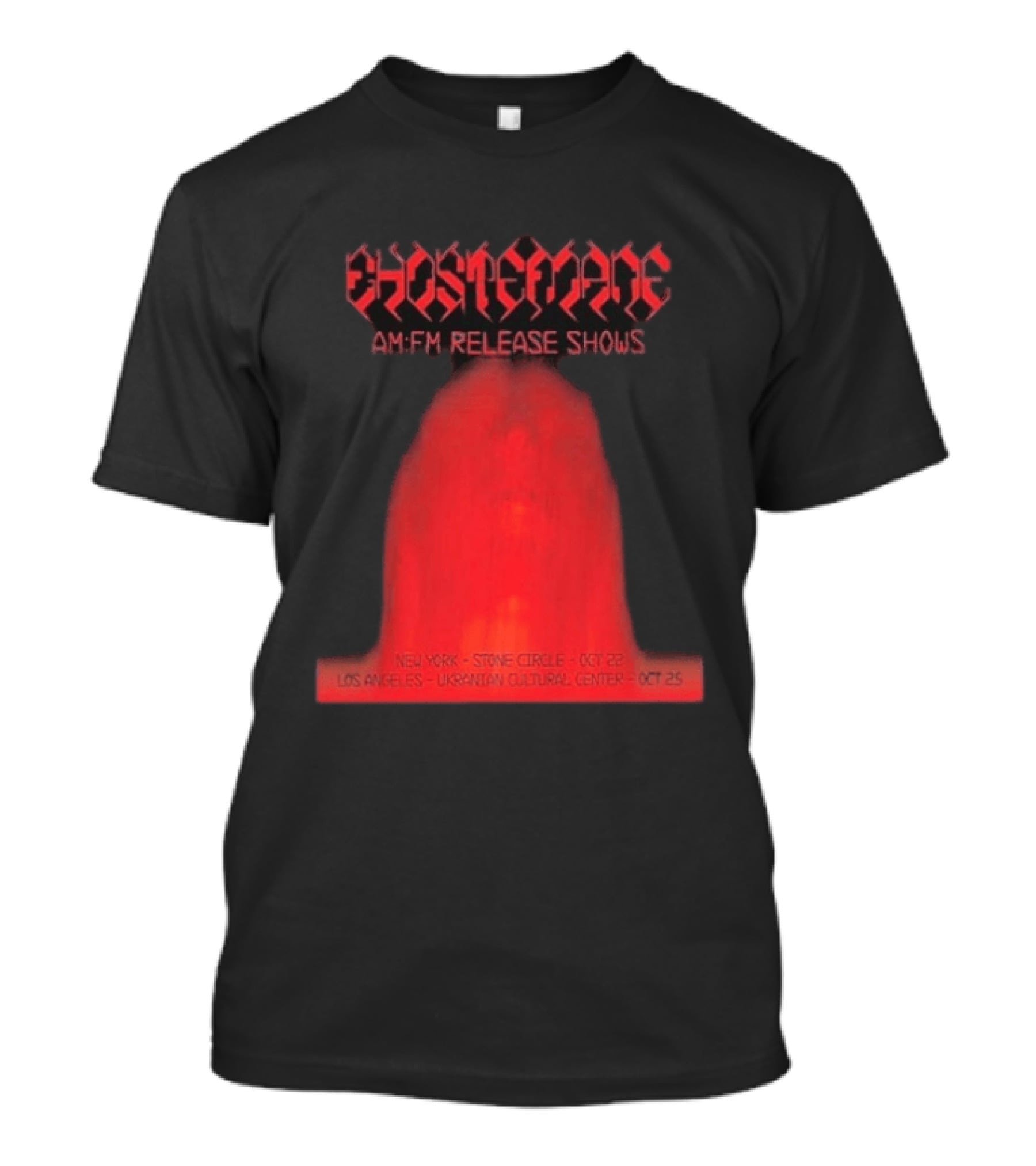 Ghostemane AM:FM Release Shows New York Stone Circle Oct 22 Los Angeles Ukrainian Cultural Center Oct 25 T-Shirt
