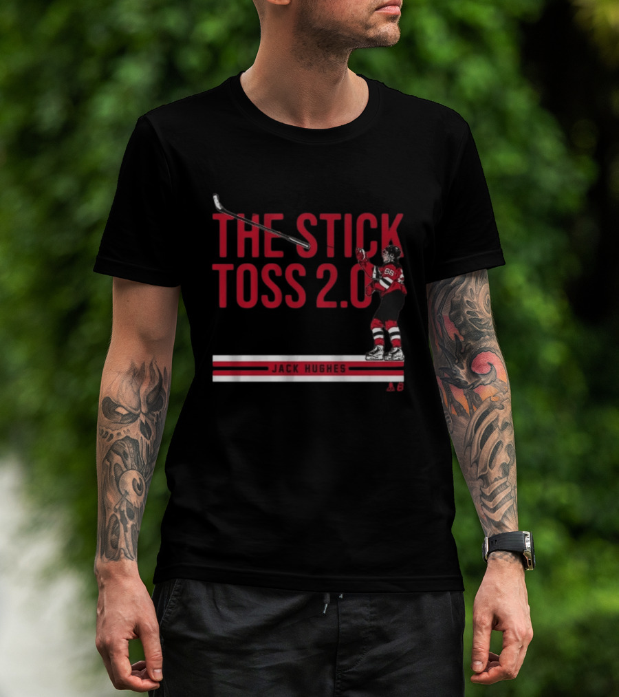 Jack Hughes The Stick Toss 2.0 Hockey Moment With Number 86 T-Shirt
