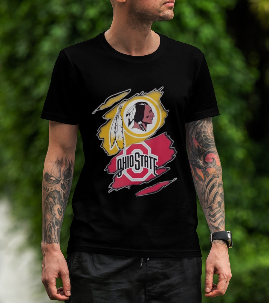 Washington Redskins Ohio State Buckeyes Collage T-Shirt