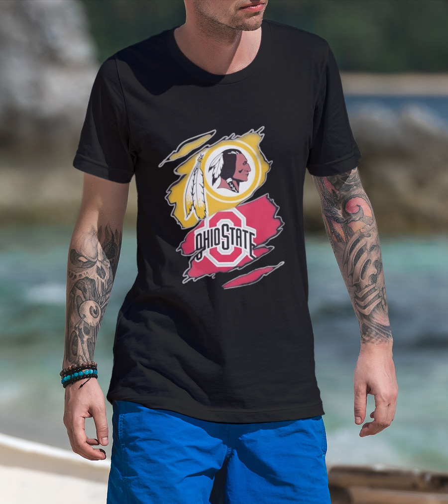 Washington Redskins Ohio State Buckeyes Collage T-Shirt