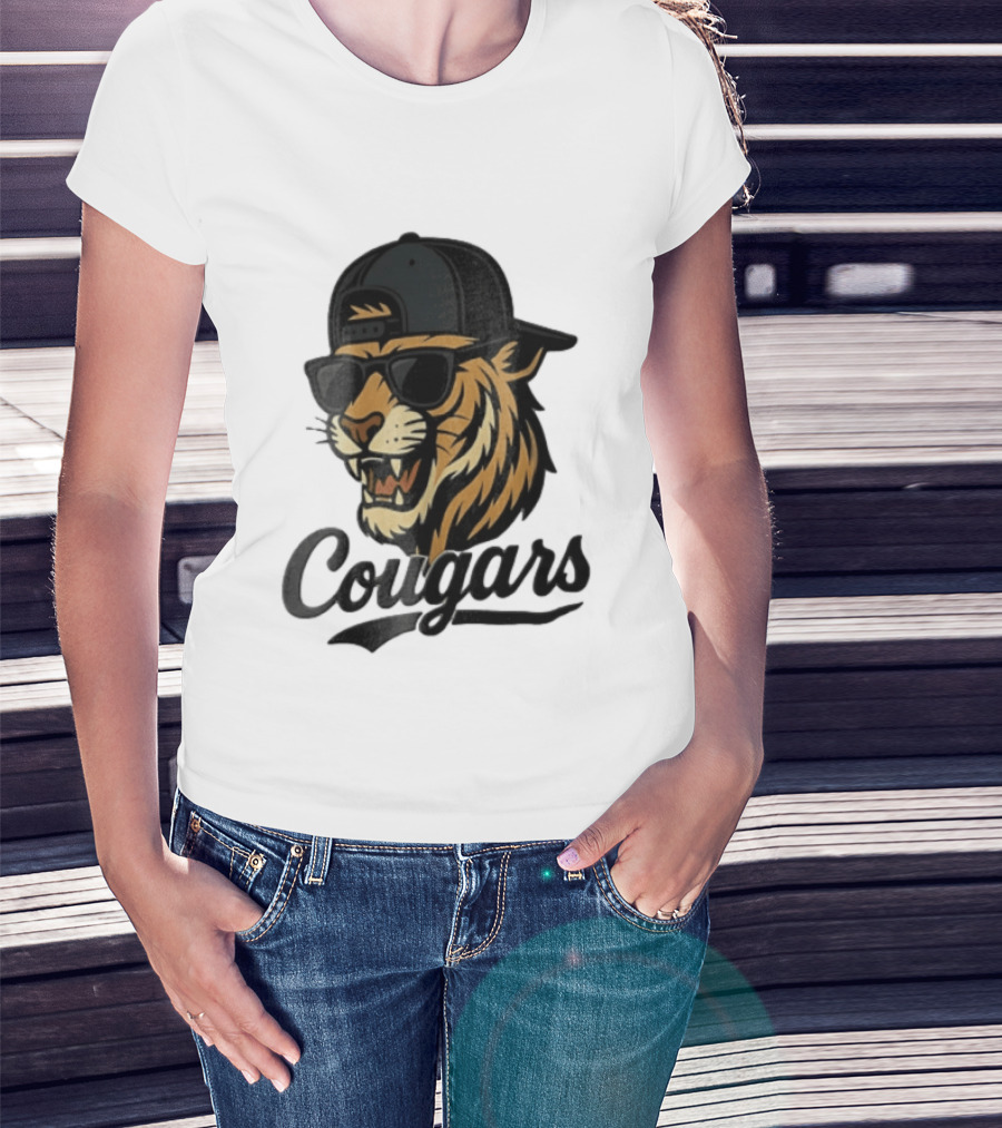 Cougars Tiger Sunglasses Baseball Cap Swagger T-Shirt