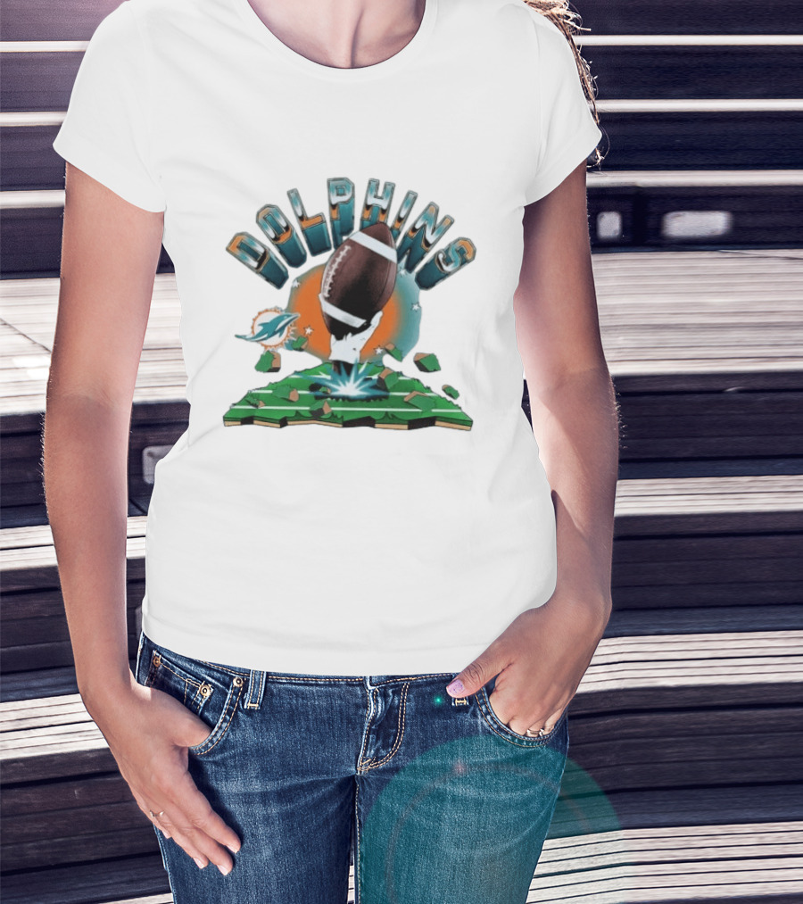 Miami Dolphins Football Explode 2026 Clubhouse T-Shirt