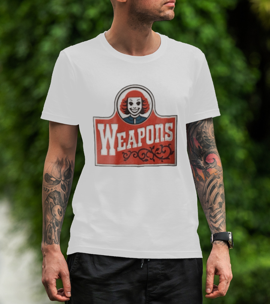 Weapons Little Audrey Face Red Whimsical Playful T-Shirt