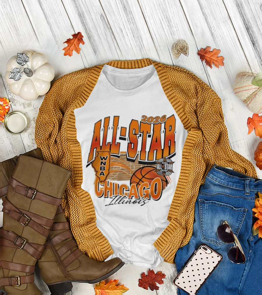 WNBA All Star 2026 Chicago Illinois Basketball Event T-Shirt